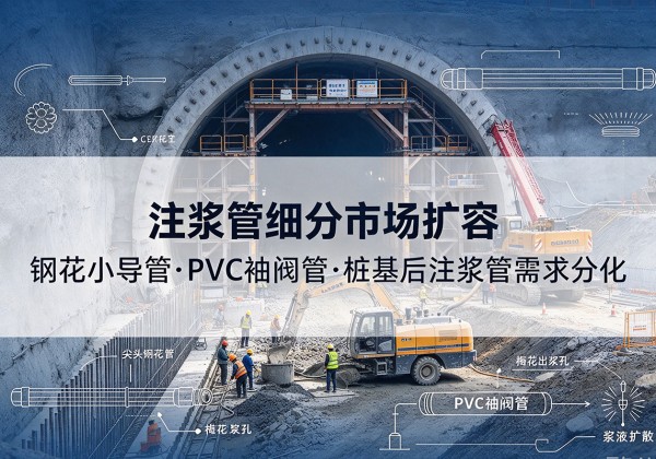 互助注浆管细分市场扩容，隧道钢花小导管、PVC 袖阀管、桩基后注浆管需求分化